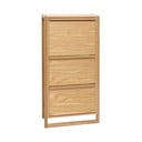 Pantofar în culoare naturală cu deschidere înclinată cu aspect de lemn de stejar NewEst – Woodman