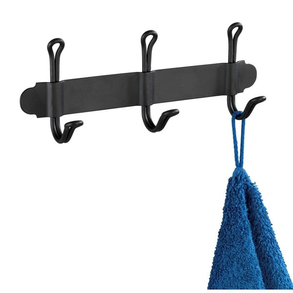 Cârlig triplu autoadeziv pentru perete Wenko Nostalgia, negru-image-3