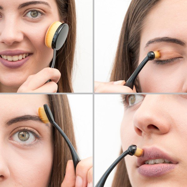 Set 11 perii cosmetice ovale în cutie de depozitare InnovaGoods-image-1