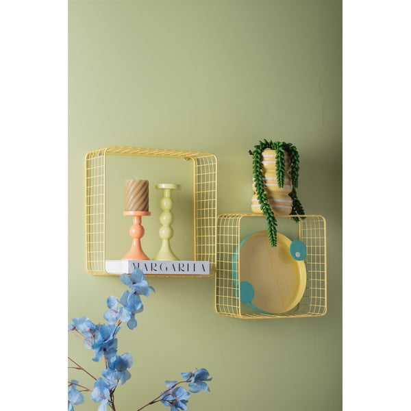 Rafturi galben-deschis 2 buc. din oțel 35 cm Reja – PT LIVING-image-3