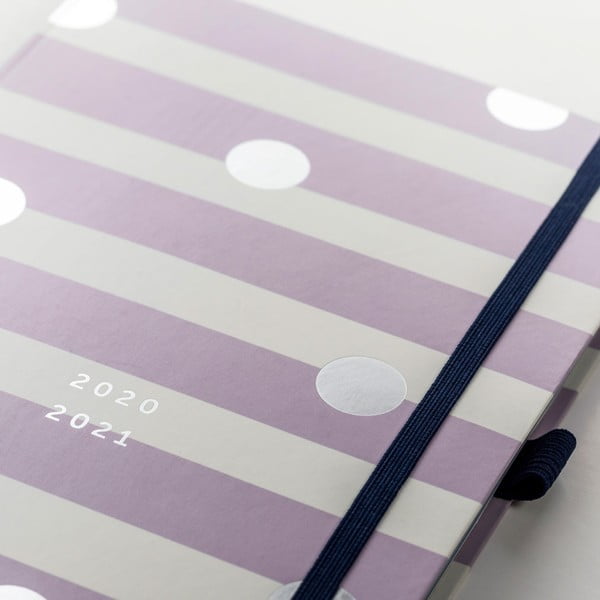 Jurnal din august 2020 până în august 2021 Busy B Lilac Lemonade, alb-violet-image-1