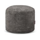 Fotoliu bean bag gri închis cu tapițerie din catifea reiată Mini – SLOWDOWN