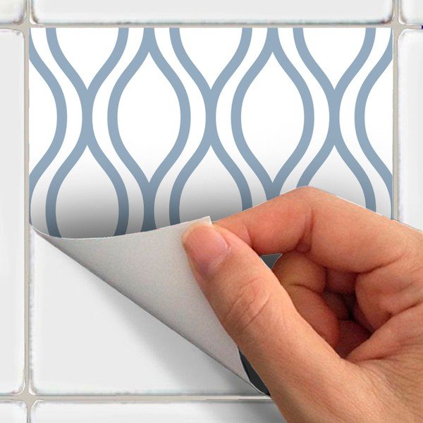 Set 24 autocolante de perete Ambiance Scandinavian Tiles Kiev, 10 x 10 cm-image-3