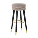 Scaun de bar gri deschis tapițat (înălțime șezut 74 cm) Paris – Mauro Ferretti