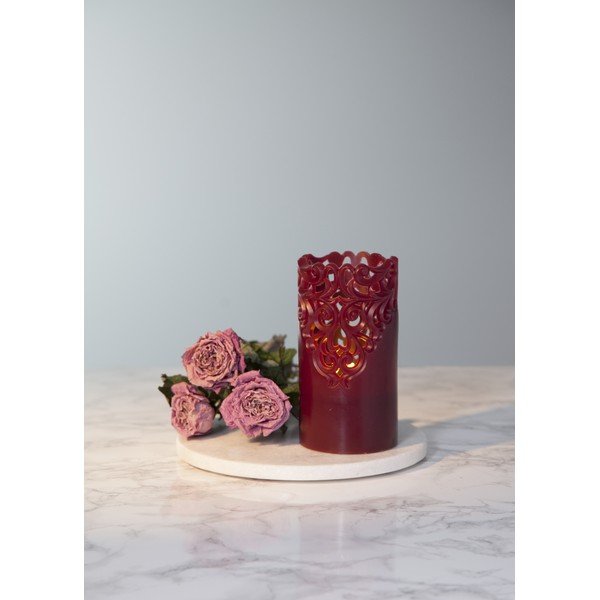 Lumânare din ceară cu LED Star Trading Clary, înălțime 15 cm, roșu-image-3