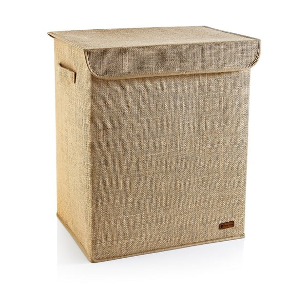 Coș de rufe maro deschis din iută 67 l – Mioli Decor
