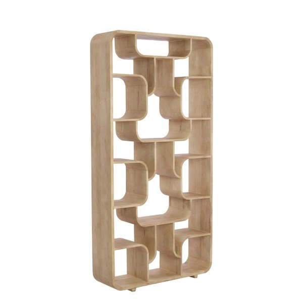 Etajeră în culoare naturală deschisă din lemn de mango 100x200x30 cm Labare – Light & Living