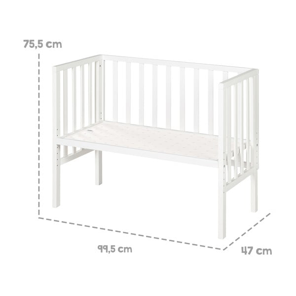 Pătuț alb 90x45 cm – Roba-image-4