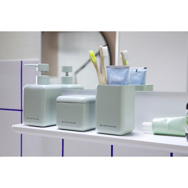 Organizator de baie verde deschis pentru dischete demachiante din polirășină Tom Tailor T-Rounded – Wenko-image-1