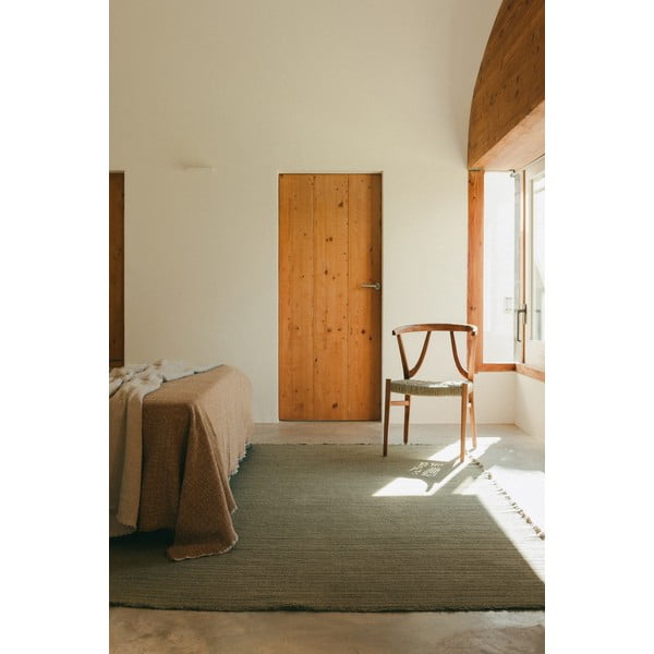 Covor kaki țesut manual din bumbac 200x300 cm Handloom – Lorena Canals-image-3