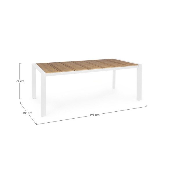 Masă  de grădină din aluminiu 100x198 cm Elias   – Bizzotto-image-4