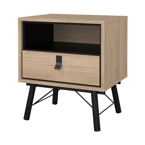 Noptieră cu  aspect de lemn de stejar Ry – Tvilum-image-4