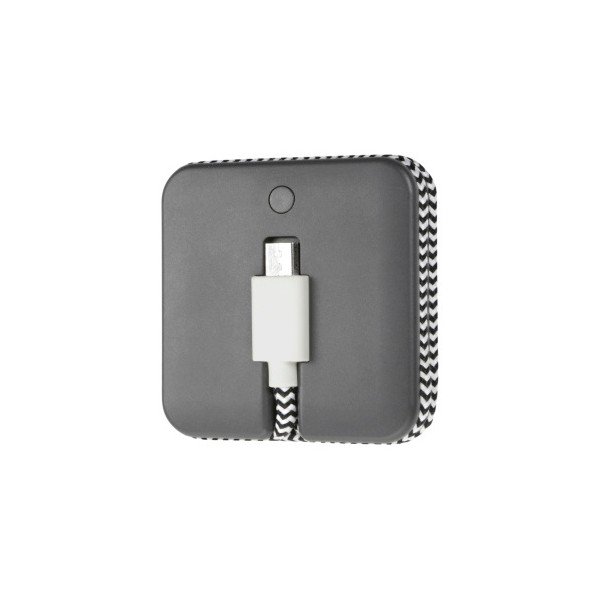 Baterie externă cu cablu Micro USB Native Union Jump Cable, lungime 45 cm, gri-image-2