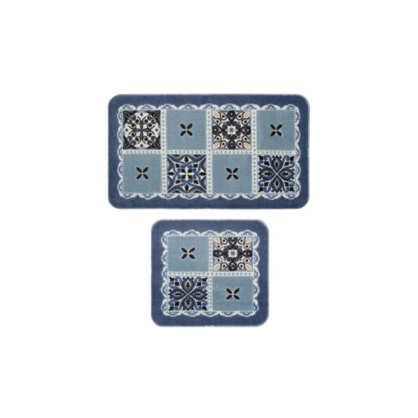 Set 2 covorașe de baie Confetti Bathmats Ceramic, albastru