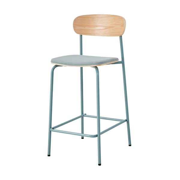 Scaune de bar albastre/în culoare naturală 2 buc. (înălțime șezut 66 cm) Adriana – Marckeric-image-2