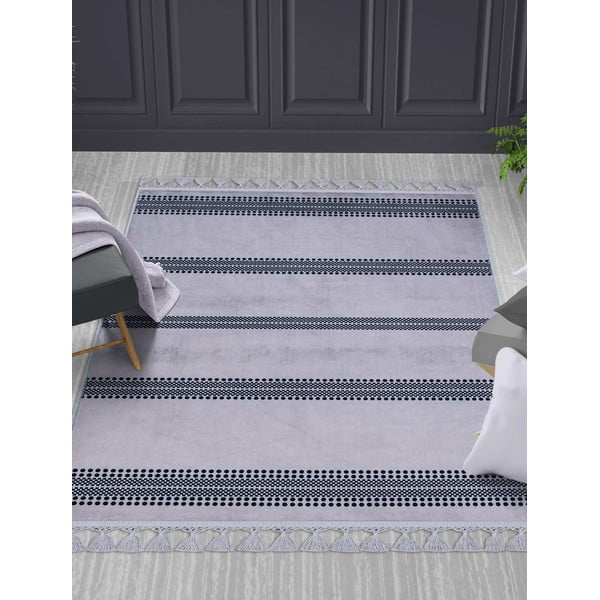 Covor lavabil gri 120x80 cm - Vitaus-image-1