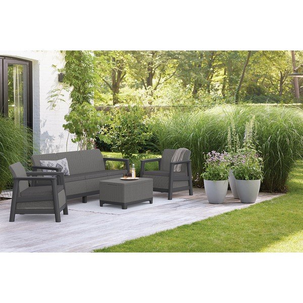 Canapea de grădină gri Scandi Linea – Keter-image-1