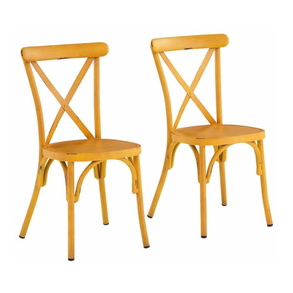 Set 2 scaune din lemn de fag Støraa Lancier, galben