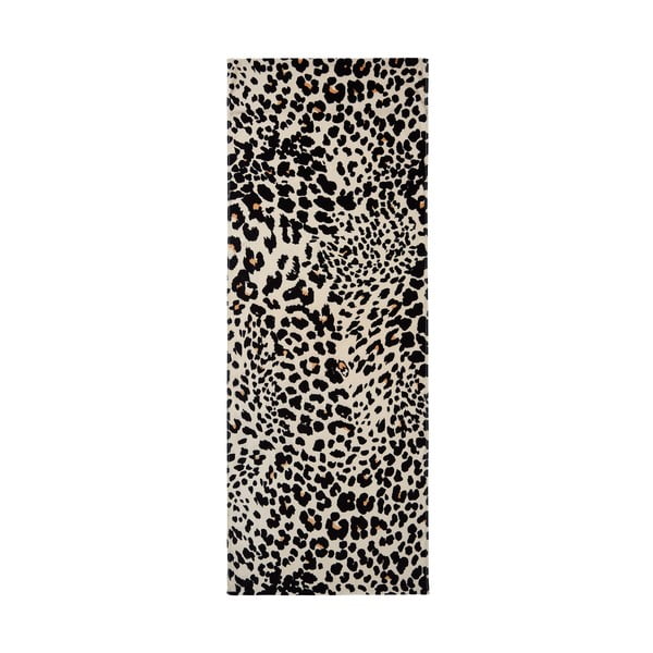 Prosop de plajă negru-bej din bumbac 78x200 cm Leopard – Catherine Lansfield