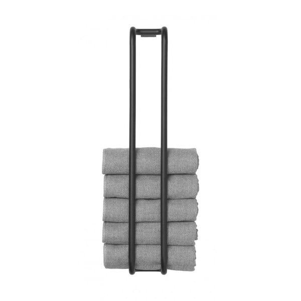 Suport pentru prosoape negru de montat pe perete Modo – Blomus