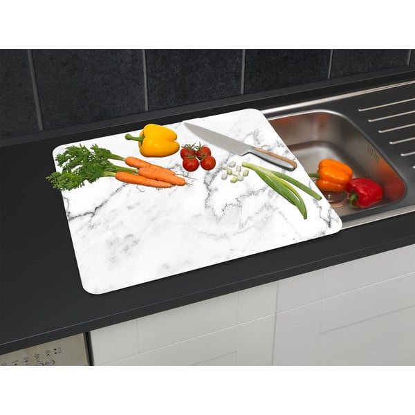 Protecție pentru peretele de la aragaz din sticlă temperată 50x56 cm Marble – Wenko-image-2