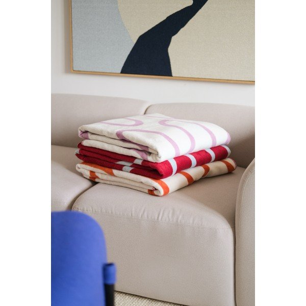 Pătură roșie 150x200 cm Swirl – noo.ma-image-4