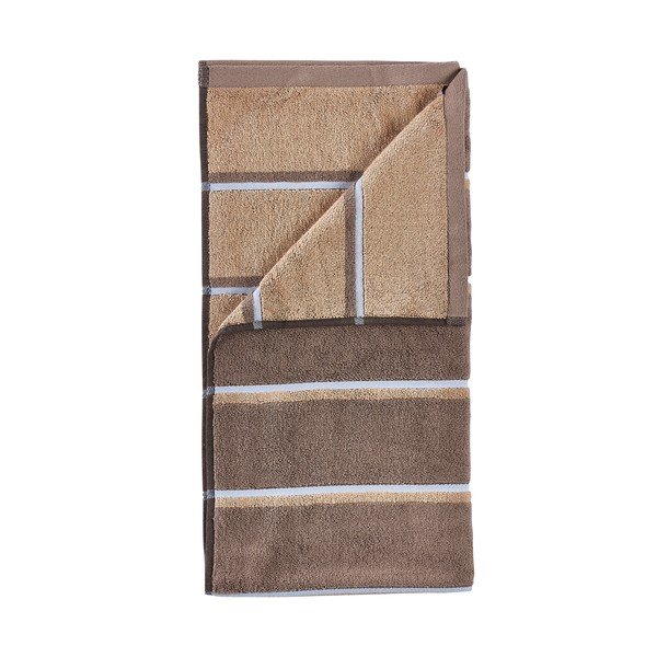 Prosop maro/bej din bumbac 70x140 cm Sauna – Zone