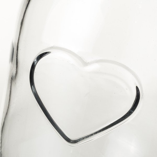 Borcan din sticlă cu capac Unimasa Heart, ⌀ 11,2 cm-image-1