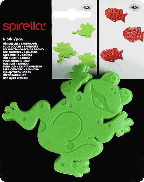 Covorașe antiderapante pentru copii pentru cadă 6 buc. 12x11 cm Frogtime – Spirella-image-2