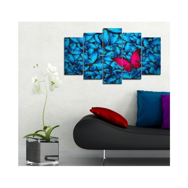 Tablou din mai multe piese 3D Art Azul Feel, 102 x 60 cm-image-1