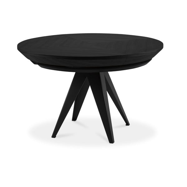 Masă de dining rotundă extensibilă cu blat negru cu blat suplimentar ø 120 cm Magnus – Windsor & Co Sofas