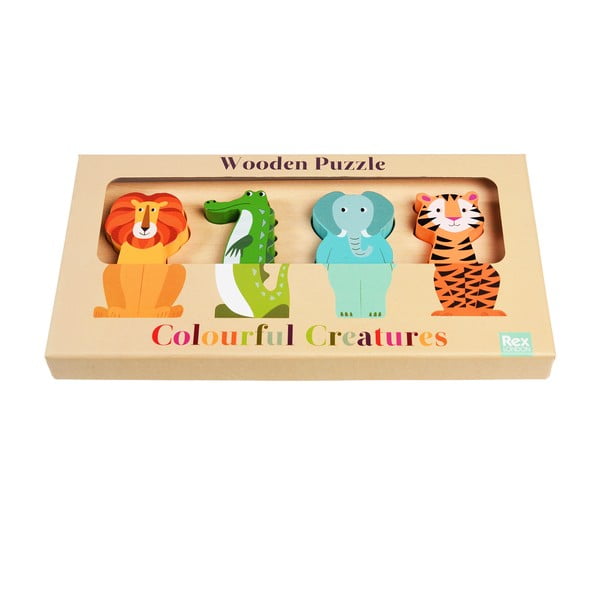 Puzzle din lemn Colourful Creatures - Rex London-image-2