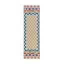 Covor tip traversă din amestesc de lână 80x300 cm Checkered Border – Flair Rugs