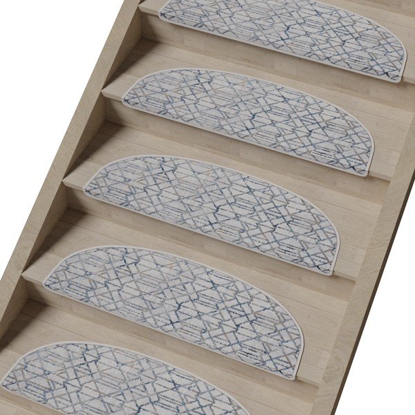 Covorașe pentru scări gri 16 buc. 20x65 cm Cottage Warmth – Vitaus-image-1