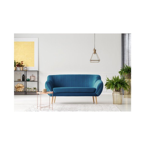 Canapea cu 2 locuri Mazzini Sofas BENITO, albastru-image-4