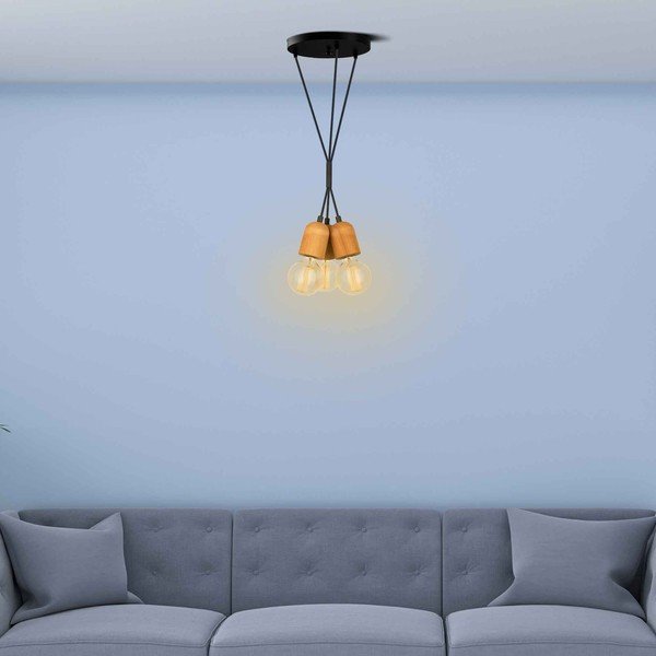 Lustră neagră/în culoare naturală Tahiti – Squid Lighting-image-1