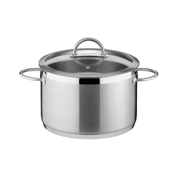 Oală din oțel inoxidabil adecvată pentru plita cu inducție Vision – Tescoma