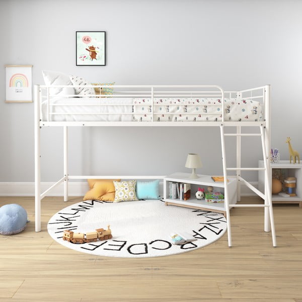 Pat pentru copii  alb înalt 90x200 cm Jodie – Støraa-image-1