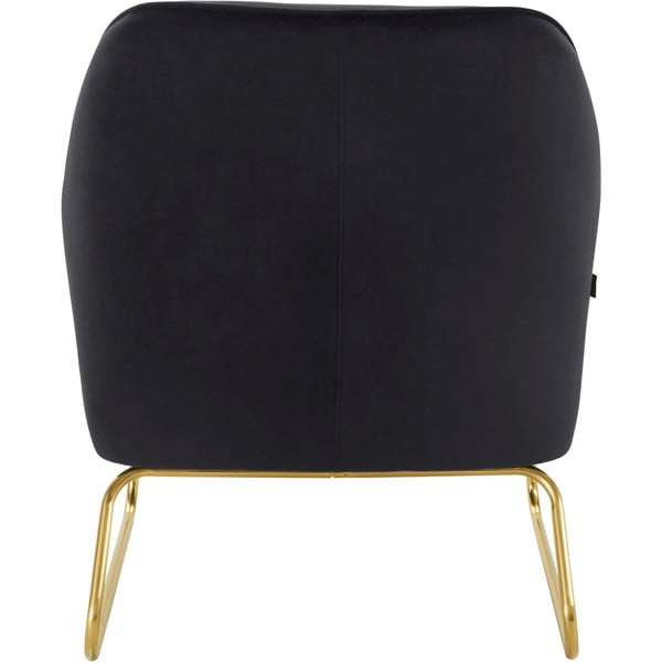 Fotoliu negru cu tapițerie din catifea Joshua - Støraa-image-2