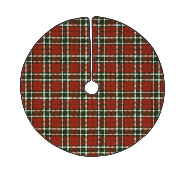 Covor sub bradul de Crăciun roșu lavabil rotund din bumbac ø 133 cm Classic and Checkered – Butter Kings