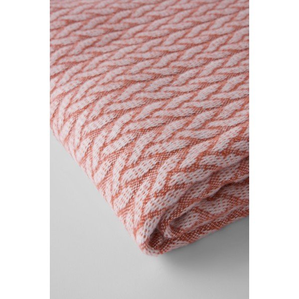 Pătură teracotă din amestec de bumbac 140x180 cm Olympus – Euromant-image-1