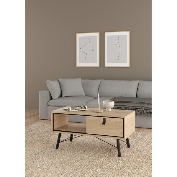 Măsuță de cafea în culoare naturală 48x102 cm Ry – Tvilum-image-1