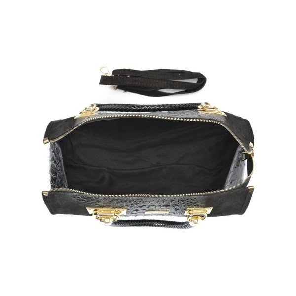 Geantă din piele Isabella Rhea Kleo Nero, negru-image-4
