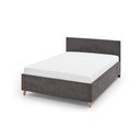 Pat pentru copii  gri antracit tapițat cu spațiu de depozitare cu somieră 120x200 cm Cool – Meise Möbel