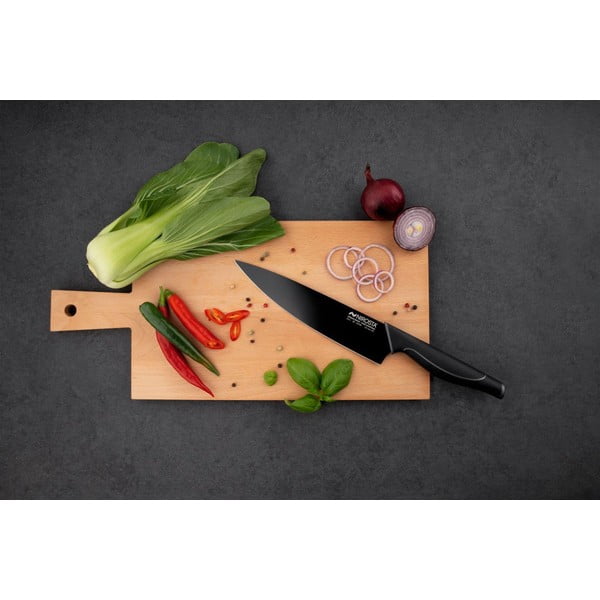 Cuțit din oțel inoxidabil de bucătărie Nirosta Wave, negru-image-2