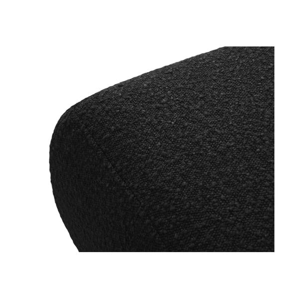 Taburet negru cu tapițerie din stofă bouclé Molino – Micadoni Home-image-2