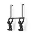 Cuier de ușă negru din plastic 22 cm Buddy – Umbra