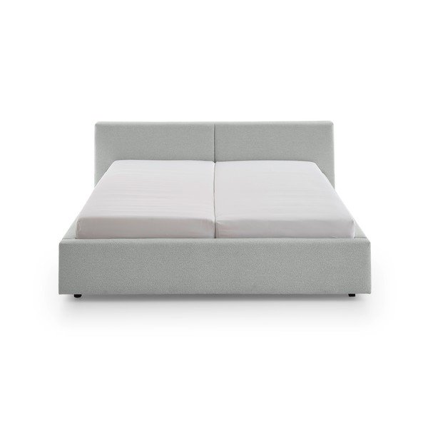 Pat matrimonial gri tapițat fără somieră 160x200 cm Cube – Meise Möbel-image-4