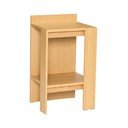 Noptieră în culoare naturală cu rafturi cu aspect de lemn de stejar Merge – Hübsch