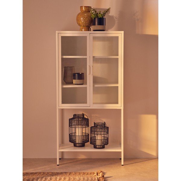 Vitrină albă din oțel 75x150x35 cm Acier – Premier Housewares-image-4